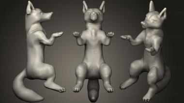 3D model Jumping Fox (STL)